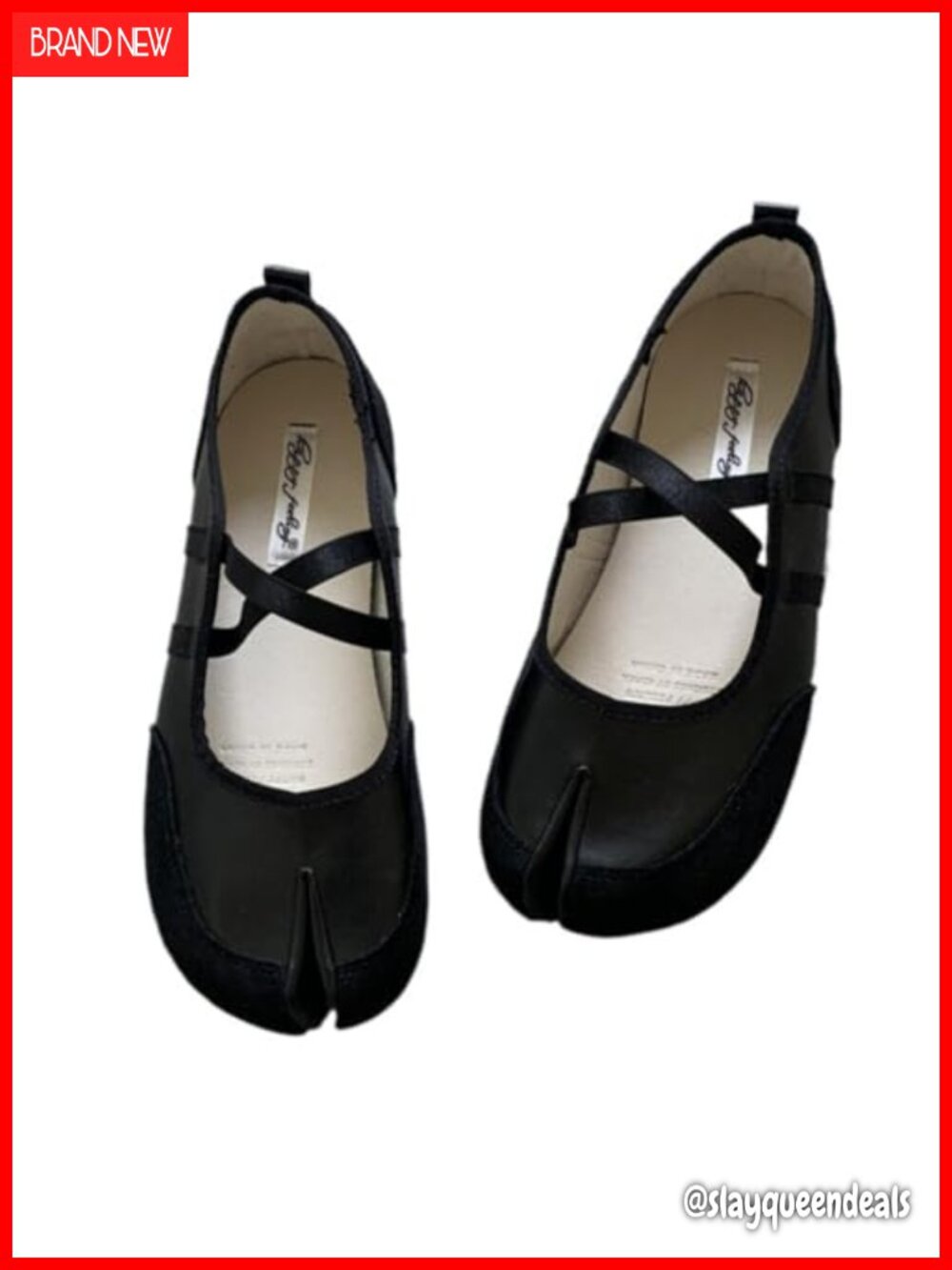 Tabi Ballet Flat Split Toe Slip On Minimalist Comfortable Flat
